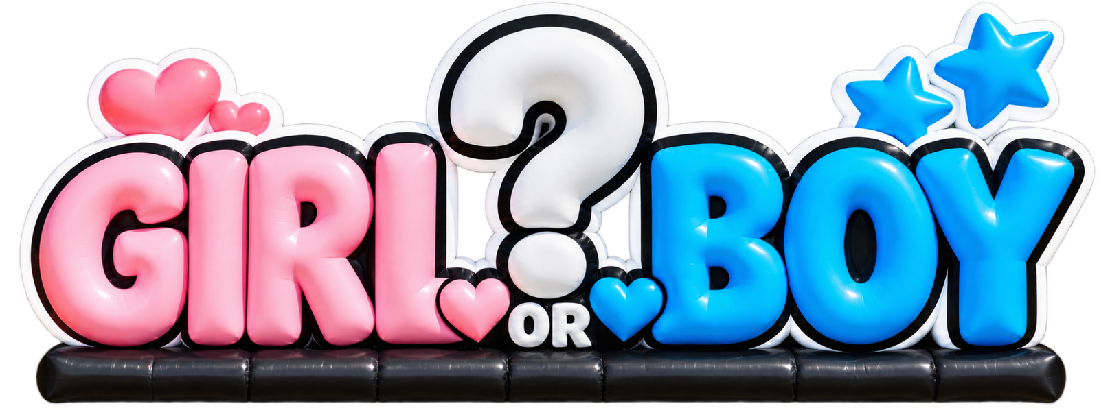 Girl or Boy gender reveal inflatable